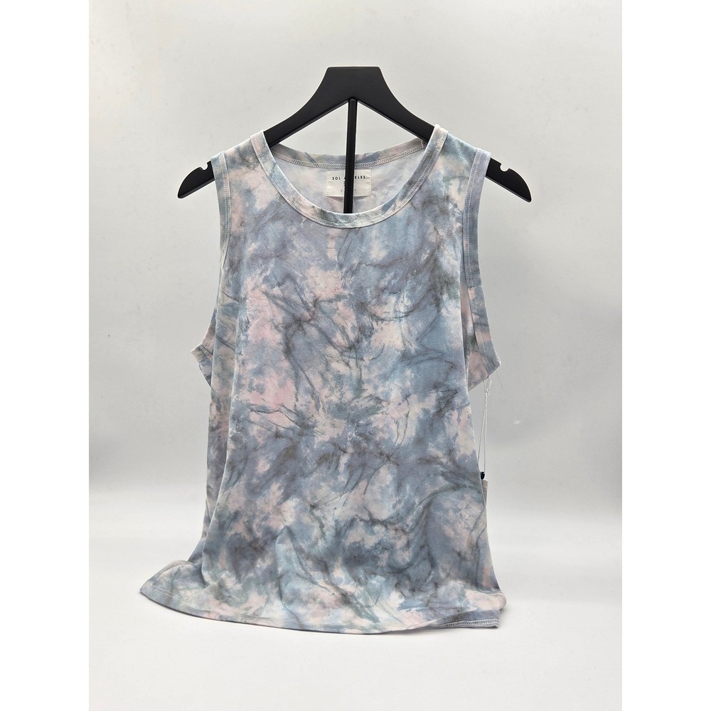 Sol Angeles Women's XL Pastel Tie Dye Sleeveless Tank Top Made USA 101-460